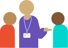 teacher teaching peers