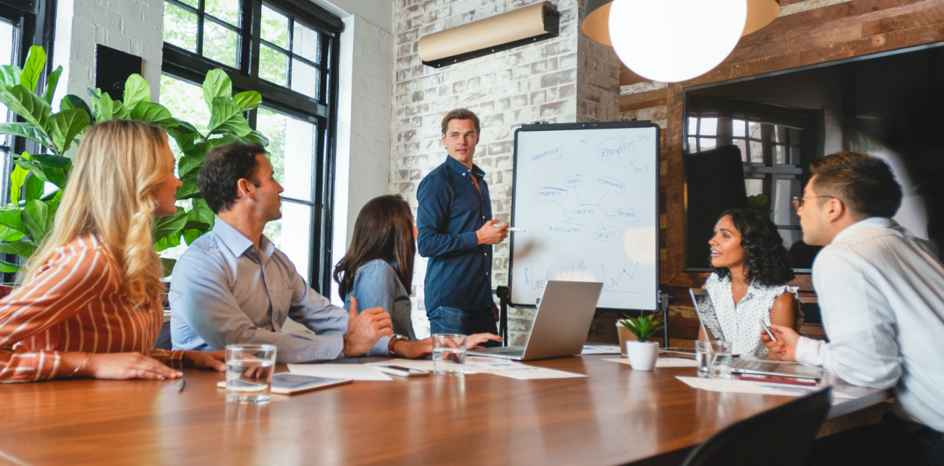 team meeting around the table